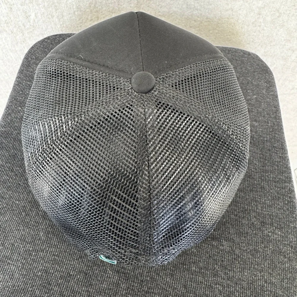 Cowboy Trucker Hat Black Adult Mesh Snapback Yellow Embroidered Sendero Co